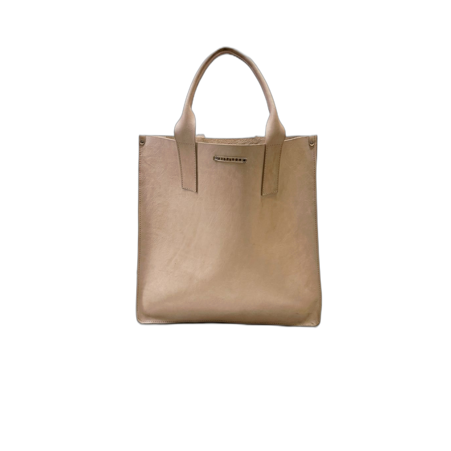 Classic Tan Leather Tote - Image 6