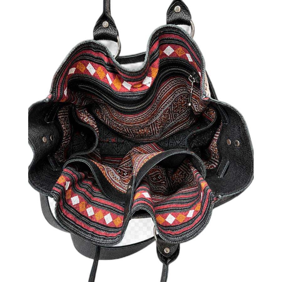 Croc Embossed Leather Bucket Bag - Image 6