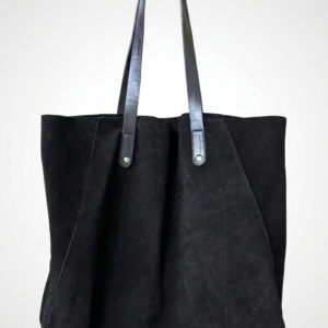 Black Suede Tote Bag