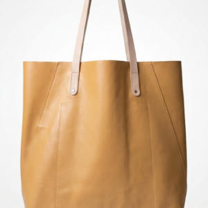 Tan Leather Tote Bag